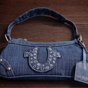 True Religion Indigo Denim Shoulder Bag